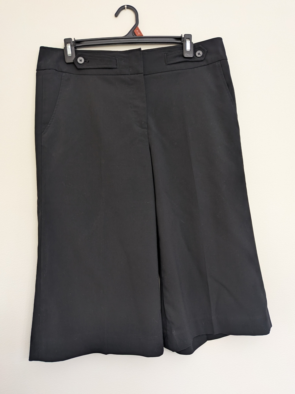 Willi Smith Culottes Black High-Rise Wide Leg Pants - Picture 3 of 7